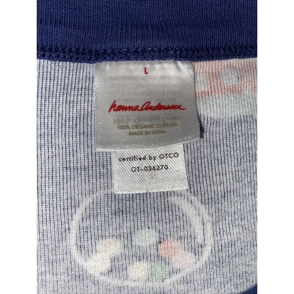 Hanna Andersson Heirloom Ornaments Long John Pajama Top Size Large - Picture 5 of 6